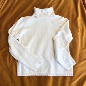 White Cashmere Turtle Neck Sweater